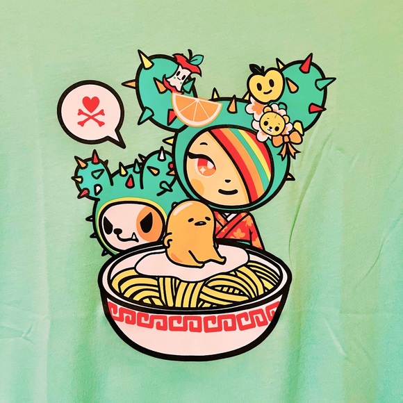 Tokidoki Cactus Friends Sandy Lazy Ramen Graphic T-Shirt - Picture 3 of 4